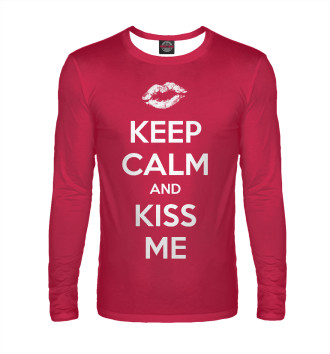 Мужской Лонгслив Keep calm and kiss me