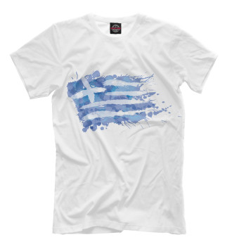 Футболка Греческий флаг Splash
