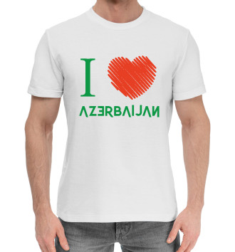 Мужская Хлопковая футболка Love Azerbaijan