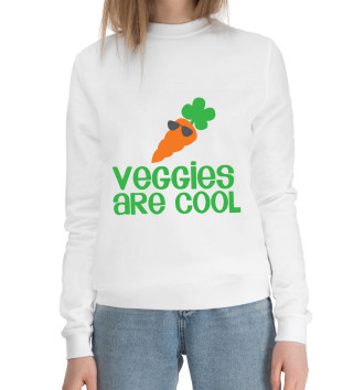 Женский Хлопковый свитшот Veggies Are Cool