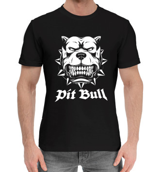 Мужская Хлопковая футболка Злой Питбуль (Pit Bull)