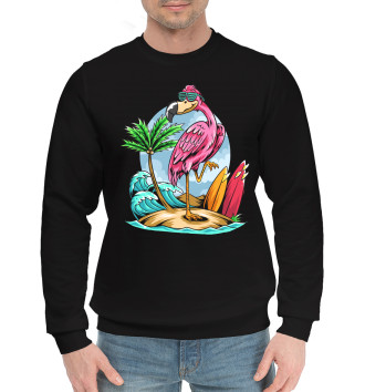 Хлопковый свитшот Фламинго и остров