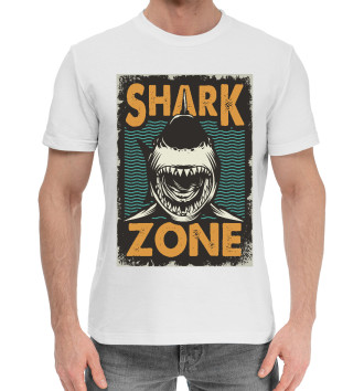 Мужская Хлопковая футболка Shark Zone