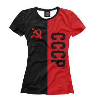 Женская Футболка СССР Black&Red