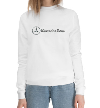 Женский Хлопковый свитшот Mercedes Benz