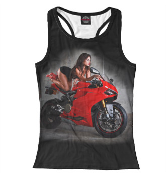 Женская Борцовка Девушка на мотоцикле