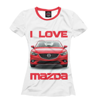 Футболка для девочек I love MAZDA