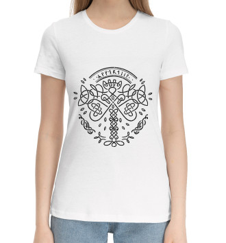 Женская Хлопковая футболка Символ Велеса