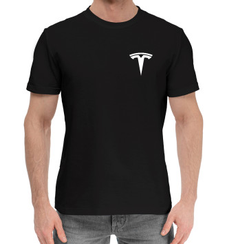 Мужская Хлопковая футболка Tesla