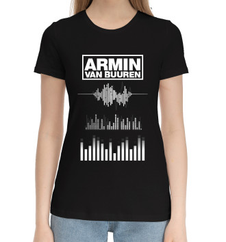 Женская Хлопковая футболка Armin van Buuren эквалайзер