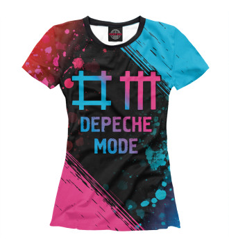 Женская Футболка Depeche Mode Neon Gradient (colors)