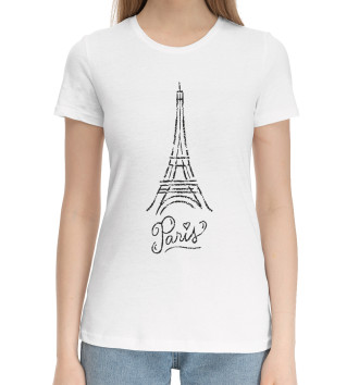 Женская Хлопковая футболка Париж (Франция)