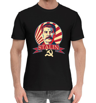 Мужская Хлопковая футболка Сталин