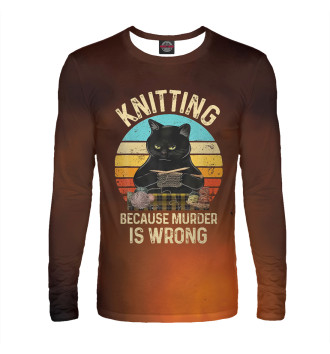 Лонгслив Knitting Because Murder