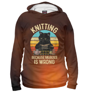 Худи Knitting Because Murder