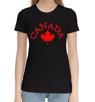 Женская Хлопковая футболка Canada