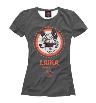 Футболка для девочек Laika Dog Sputnik Space