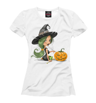Футболка Girl with pumpkin