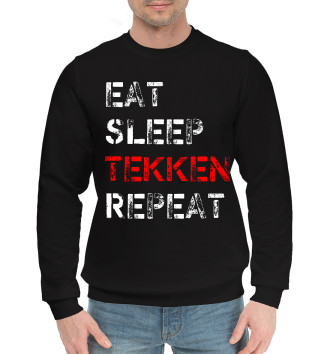 Мужской Хлопковый свитшот Eat Sleep Tekken Repeat