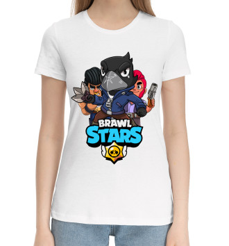 Женская Хлопковая футболка Brawl Stars, Crow