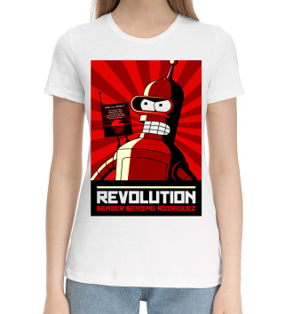 Женская Хлопковая футболка Revolution Bender Bending Rodriguez