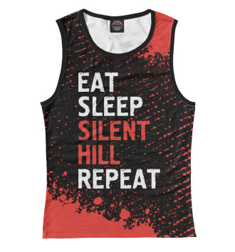 Майка для девочек Eat Sleep Silent Hill Repeat