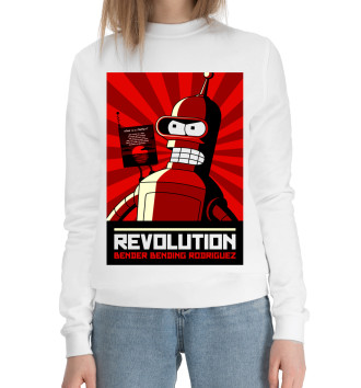 Женский Хлопковый свитшот Revolution Bender Bending Rodriguez