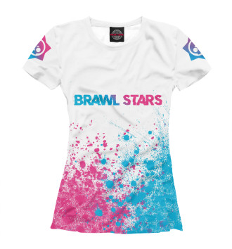 Женская Футболка Brawl Stars Neon Gradient