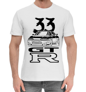 Мужская Хлопковая футболка Skyline R33 GT-R