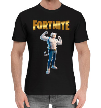 Мужская Хлопковая футболка Meowcles Fortnite 2