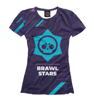 Женская Футболка Brawl Stars Gaming Neon