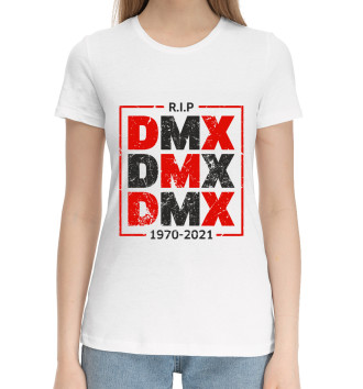 Женская Хлопковая футболка RIP DMX