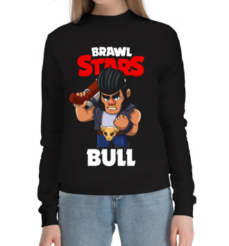 Женский Хлопковый свитшот Brawl Stars, Bull