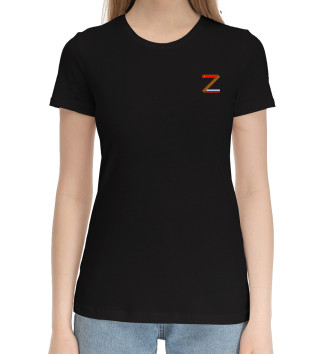 Женская Хлопковая футболка Zа Победу!