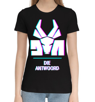 Женская Хлопковая футболка Die Antwoord Glitch Rock