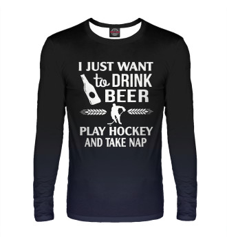 Лонгслив Drink Beer Play Hockey