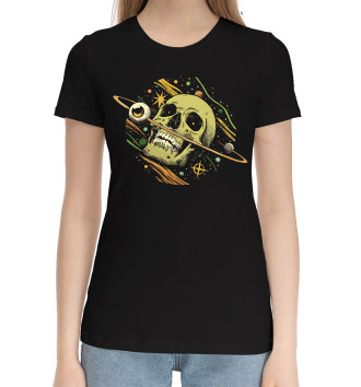 Хлопковая футболка Space skull