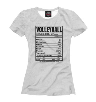 Футболка Volleyball Nutrition Facts