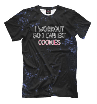 Футболка I Workout So I Can Eat Cook