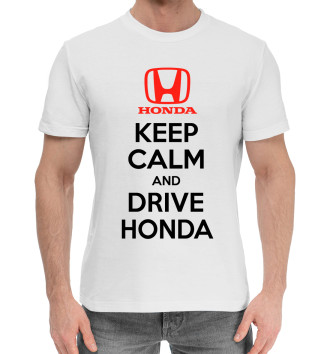 Мужская Хлопковая футболка Будь спок и води Honda