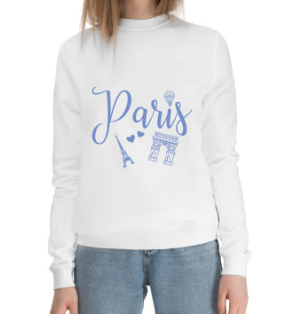 Хлопковый свитшот Love Paris