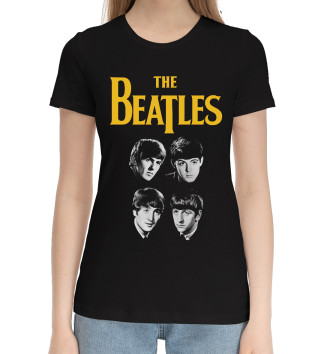 Женская Хлопковая футболка The beatles