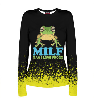 Женский Лонгслив MILF Man I Love Frogs