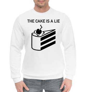 Мужской Хлопковый свитшот Торт - это ложь