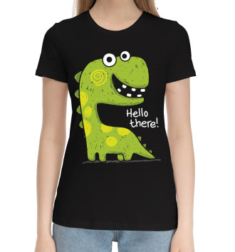 Женская Хлопковая футболка Динозавры