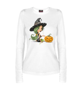 Лонгслив Girl with pumpkin