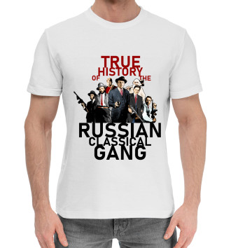 Мужская Хлопковая футболка Русская классическая банда