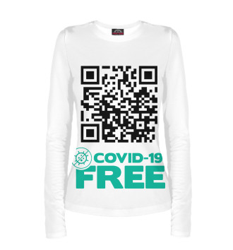 Женский Лонгслив COVID-19 FREE ZONE 1.1