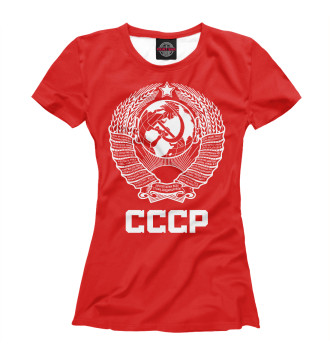 Футболка Герб СССР (красный фон)