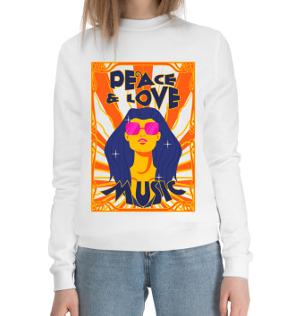 Хлопковый свитшот Peace adn love
